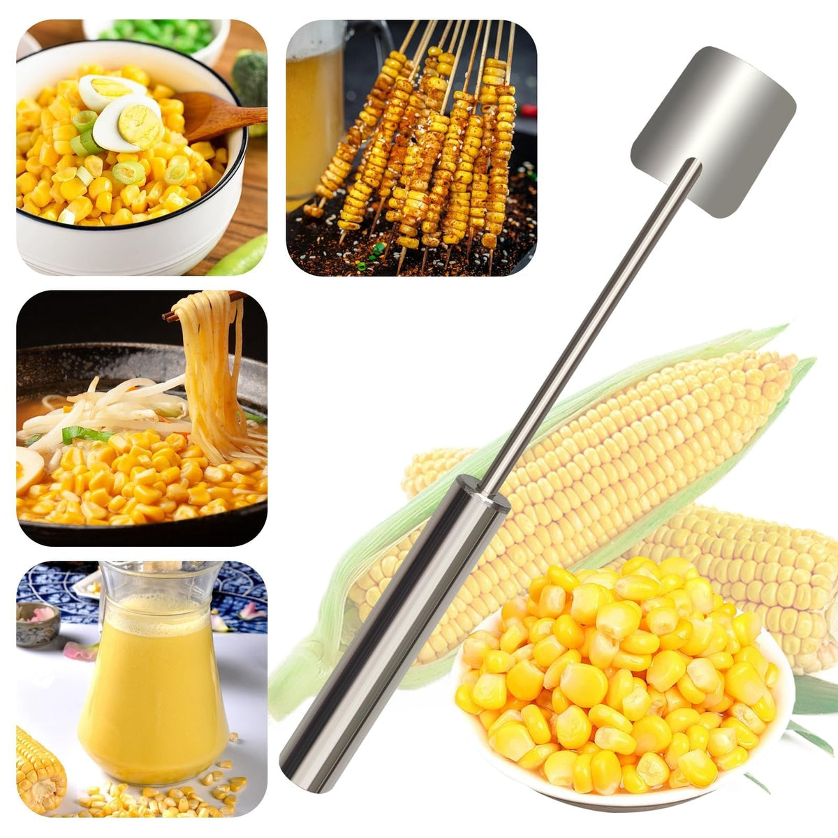 š„Last Day Promotion-49%OFF - 2026 NEW Long Handle Stainless Steel Corn Stripping Tool
