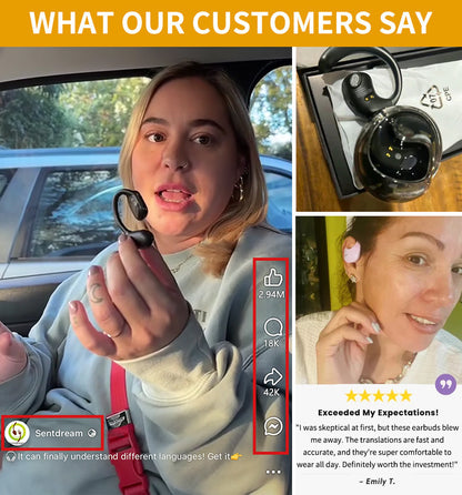 🏆#1 Best Seller ⏰ 49% OFF 💎AI Translation Wireless OWS Bluetooth5.4 Earphones (Fit iOS & Android)