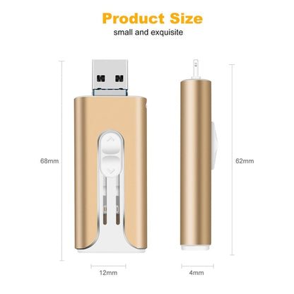 32~256GB Micro USB + 8 Pin + USB 3.0 4 in 1 Mobile Phone Computer U-Disk