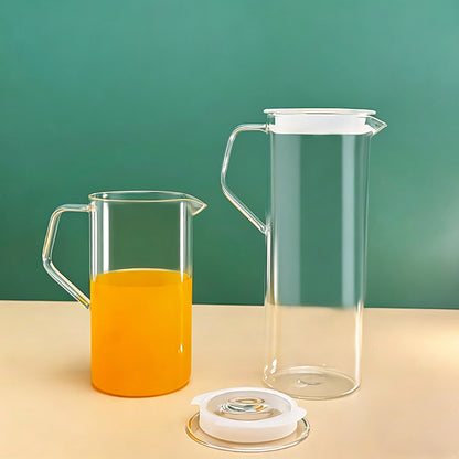 Borosilicate Glass Pitcher – Heat Resistant Water Jug with Lid