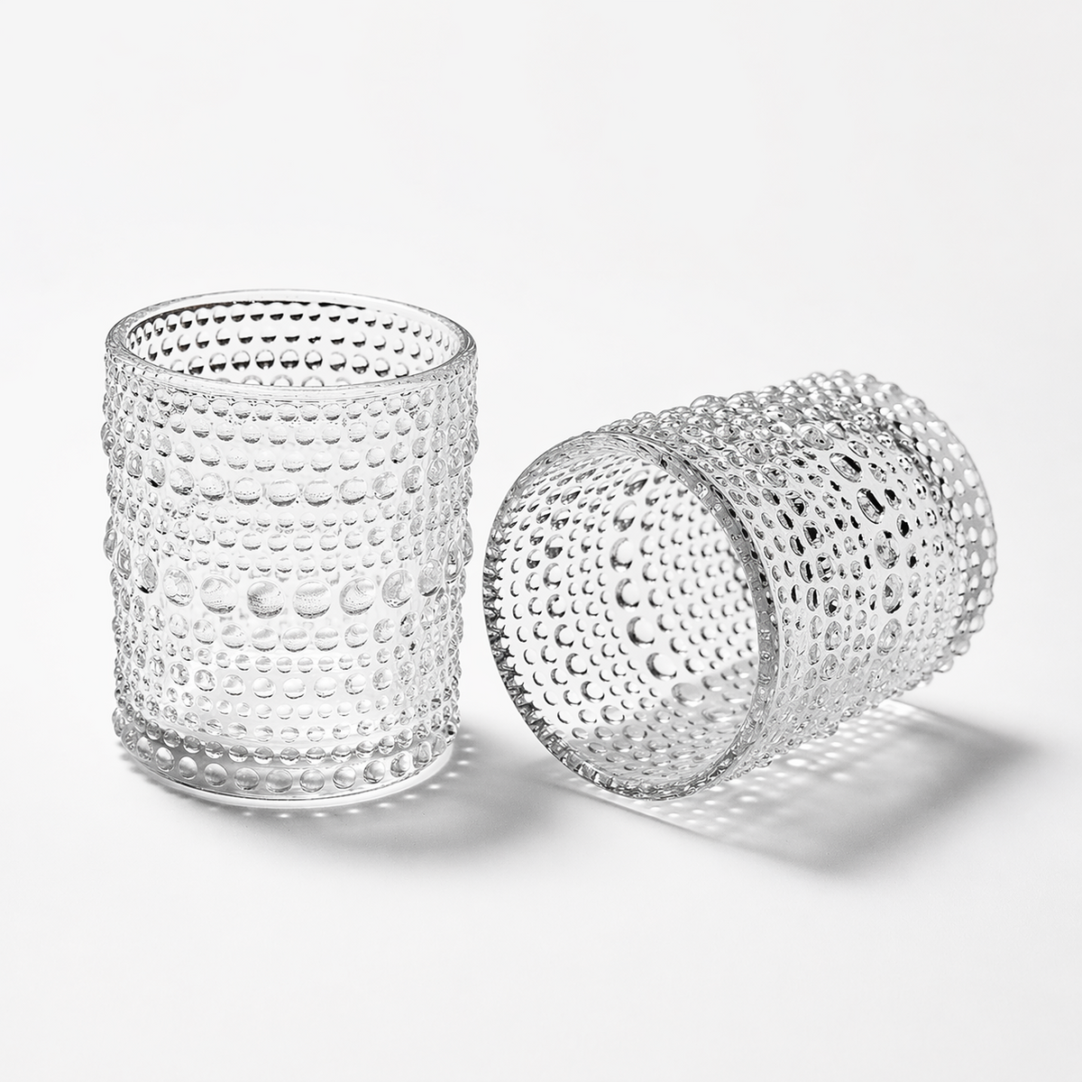 Embossed Glass Candle Holder – Elegant Tealight & Votive Cup Create a Warm, Cozy Glow in Seconds