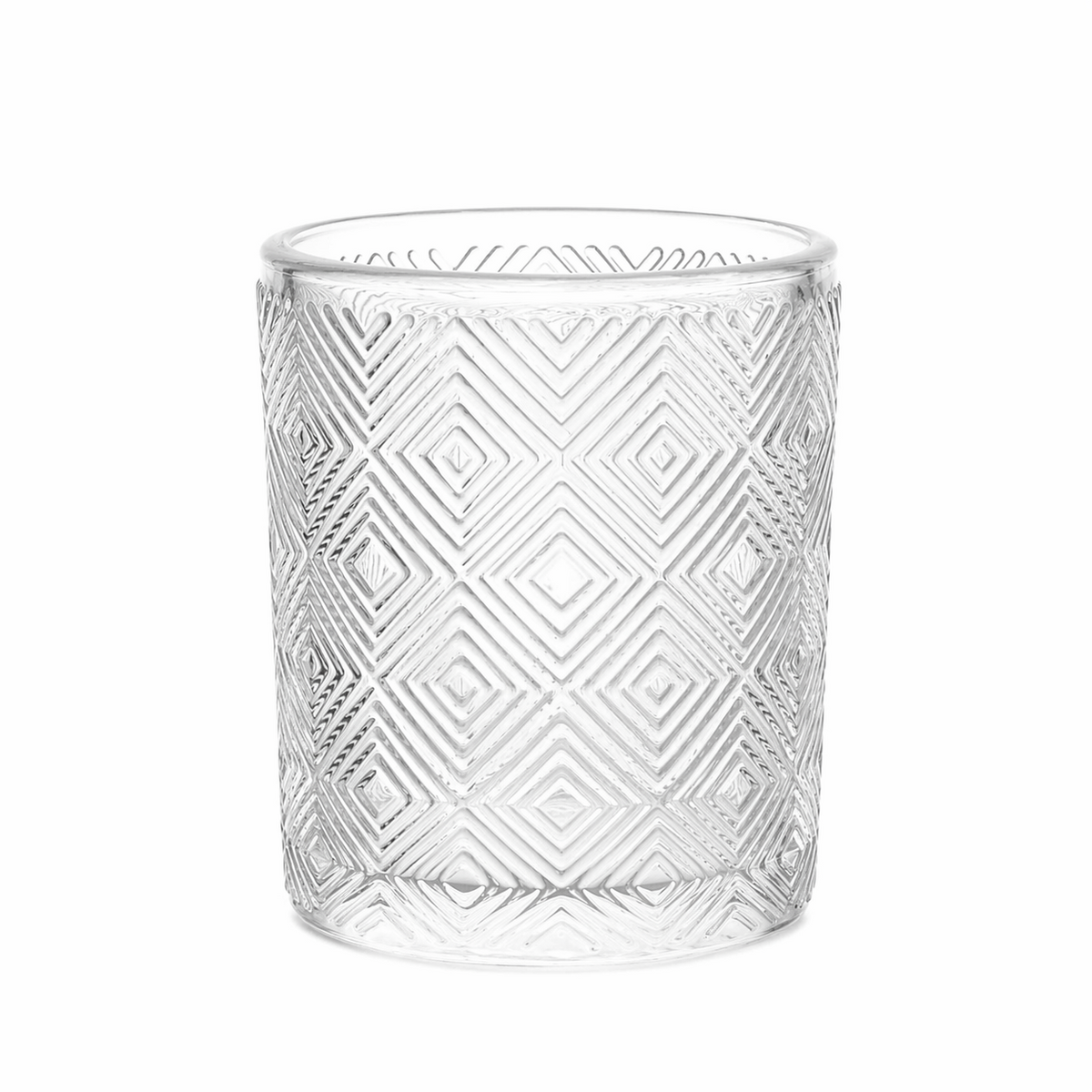 Embossed Glass Candle Holder – Elegant Tealight & Votive Cup Create a Warm, Cozy Glow in Seconds