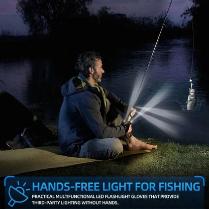 🔥🔥Hands-Free LED Half Finger Gloves