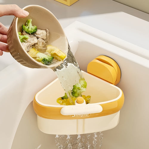 💧2025 New Release - Suction Cup Sink Corner Rack
