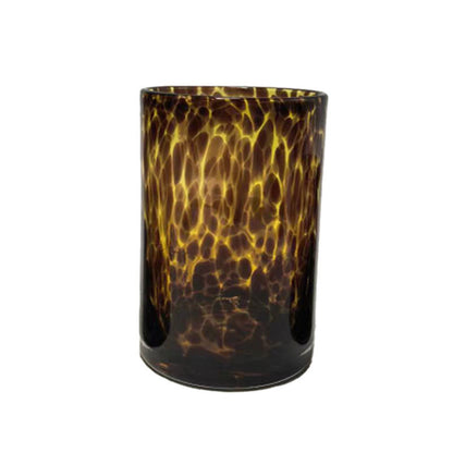 Vintage Leopard Glass Tumbler – Retro Whiskey & Cocktail Cup
