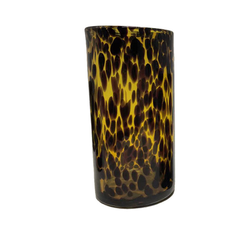 Vintage Leopard Glass Tumbler – Retro Whiskey & Cocktail Cup