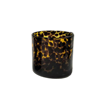 Vintage Leopard Glass Tumbler – Retro Whiskey & Cocktail Cup