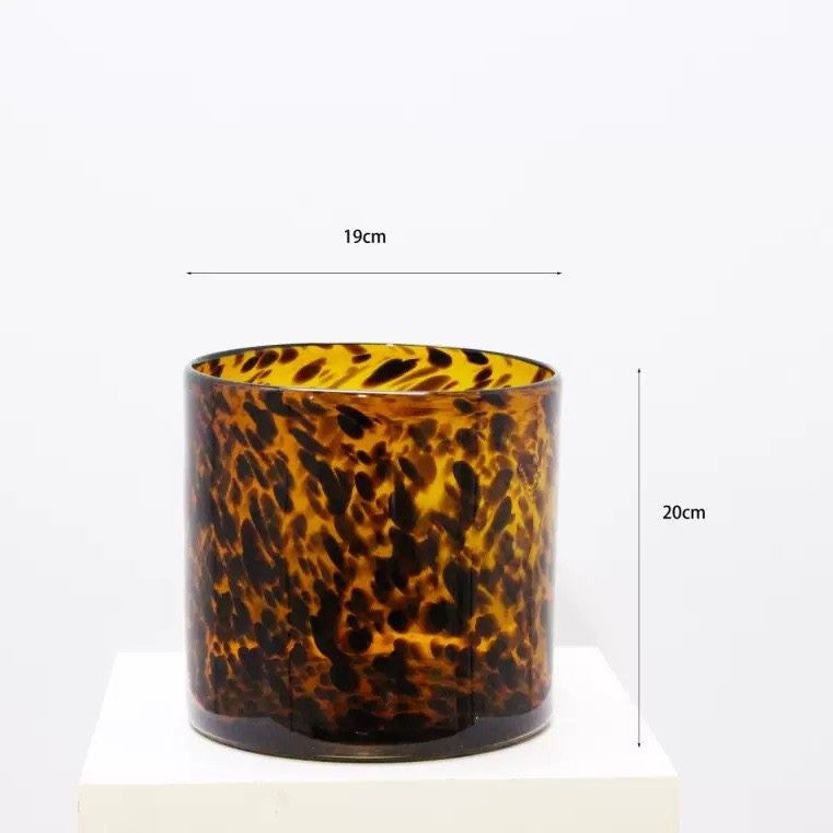 Vintage Leopard Glass Tumbler – Retro Whiskey & Cocktail Cup