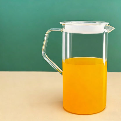 Borosilicate Glass Pitcher – Heat Resistant Water Jug with Lid