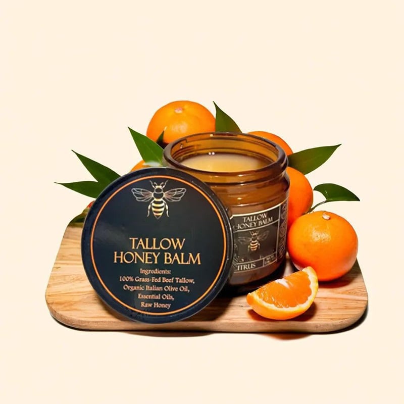 🐝Organic Grass-Fed Beef Tallow Balm with Raw Honey